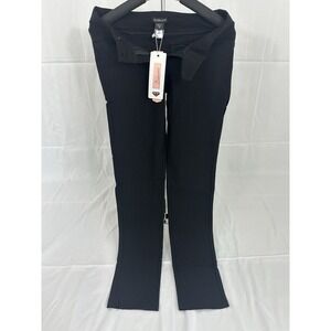 Diamante Womens Black Skinny Stretch Pants DJ-SSP-C90 Work Trousers Size Medium